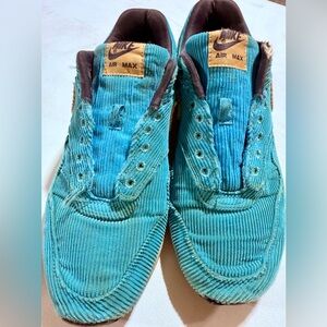 Nike Air Max 1 Premium Corduroy Athletic in Baltic Blue Size-8.5 Athletic Shoes